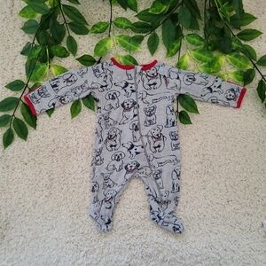 Baby Boy Puppy Sleeper/Footie (0-3 Months)